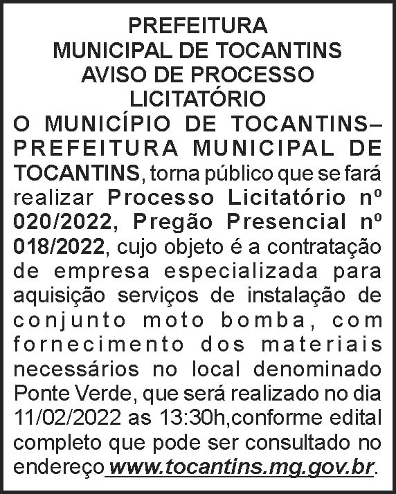 1 TOCANTINS 020