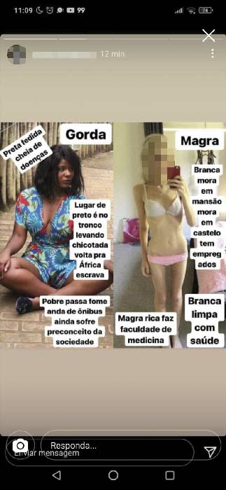 Quando a cor da pele vira alvo: estudante negra sofre injúria racial pela internet 4 Foto2 redes sociais