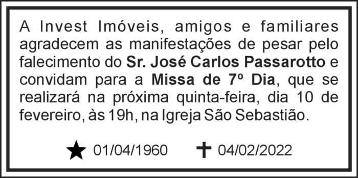 Invest Imóveis Missa de 7º Dia 4 1 INVEST