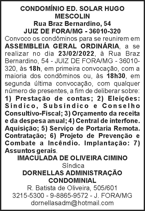 Condomínio do Edifício Solar Hugo Mescolin 4 1 MESCOLIN