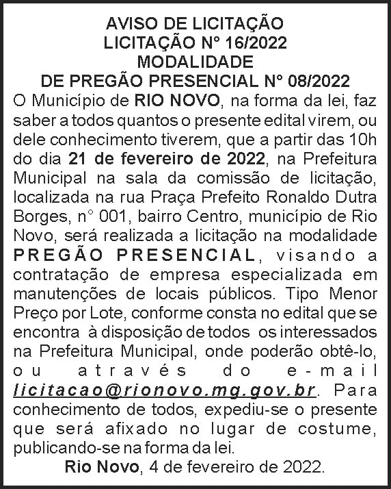 1 RIO NOVO 16