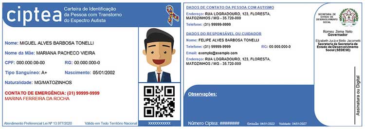 Carteiras emitidas em JF representam avanço para pessoas com autismo 1 carteira para pessoas com autismo divulgacao