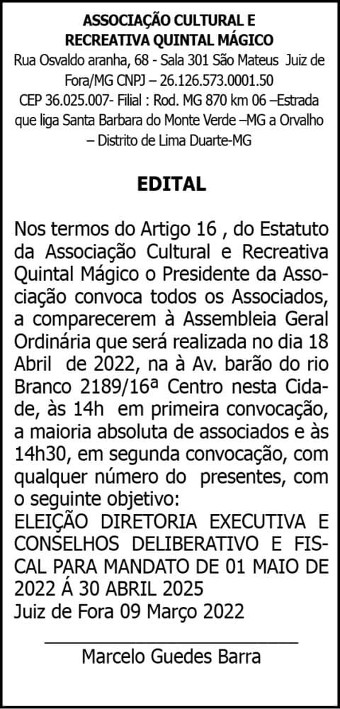 Assembleia Geral- Quintal Mágico 4 1 MAGICO