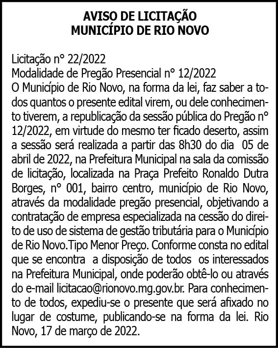 1 RIO NOVO 22 1