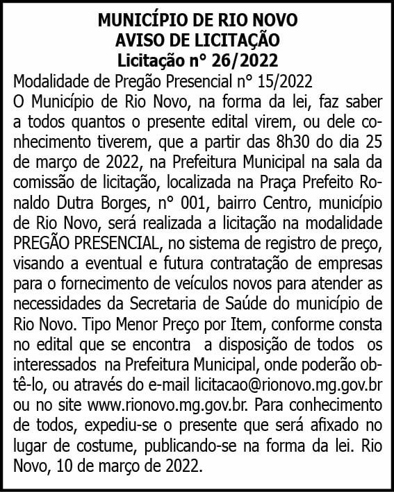 1 RIO NOVO