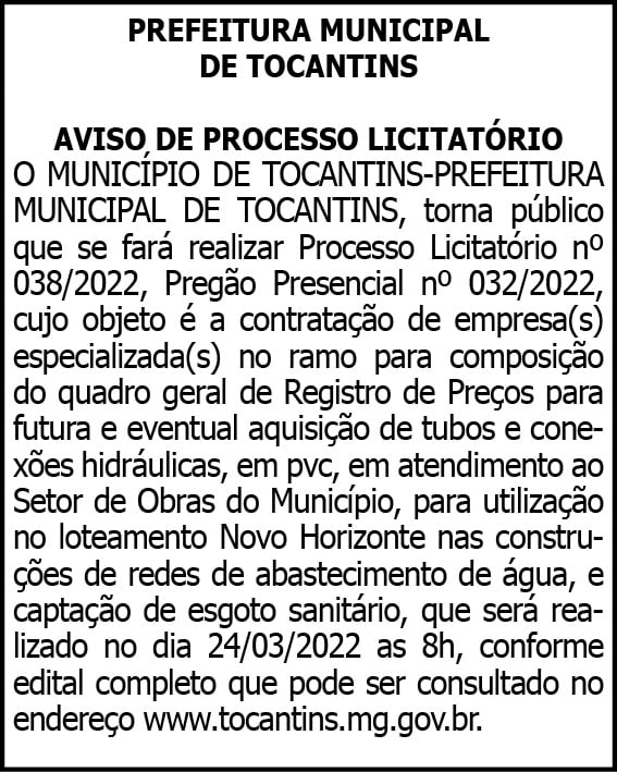 1 TOCANTINS 038
