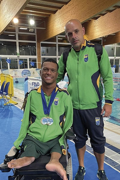 Gabriel Araújo bate dois recordes mundiais em etapa da World Series na Itália 1 Gabriel e Fabio natacao foto reproducao Instagram