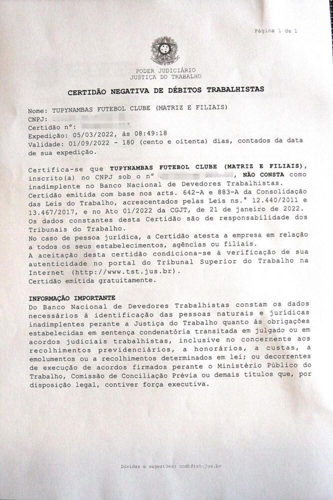 Assembleia do clube autoriza, e Tupynambás estuda SAF 1 Certidoes TUPYNAMBAS 4