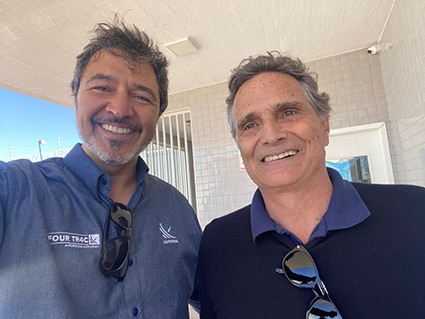 Mais ‘flashes’ da Feijoada 2022 32 Sergio Bara e Nelson Piquet 100622 JF POR AI