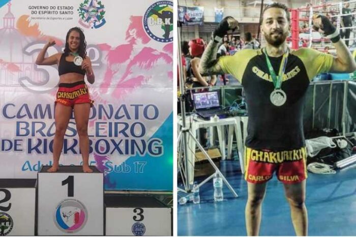 kickboxing barbara e caio arquivo pessoal