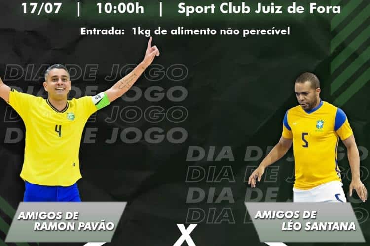 Para ajudar famílias de JF, Léo Santana e Ramon Pavão promovem amistoso beneficente 2 Leo Santana e Ramon Pavao amistoso beneficente divulgacao