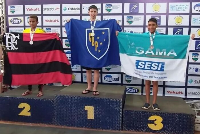 Juiz-forano Mateus Medeiros, de 13 anos, é campeão brasileiro de natação 1 Mateus Medeiros. Foto Divulgacao