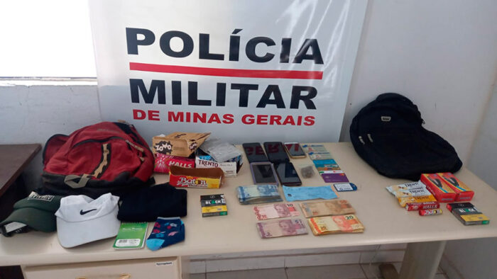 Criminosos rendem casal e levam R$ 96 mil de mercearia em Rochedo de Minas 1 Assalto Rochedo de Minas foto PM Divulgacao