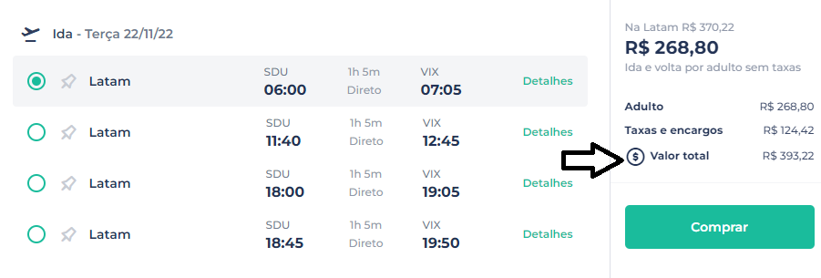 Voos de ida e de volta Rio de Janeiro/Vitória por apenas R$ 393; confira 1