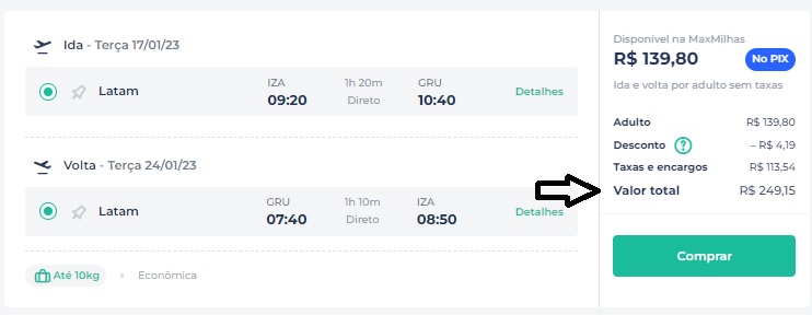 Passagens aéreas da Zona da Mata para SP por apenas R$ 249 (ida e volta); veja mais ofertas 1 GRUIZA