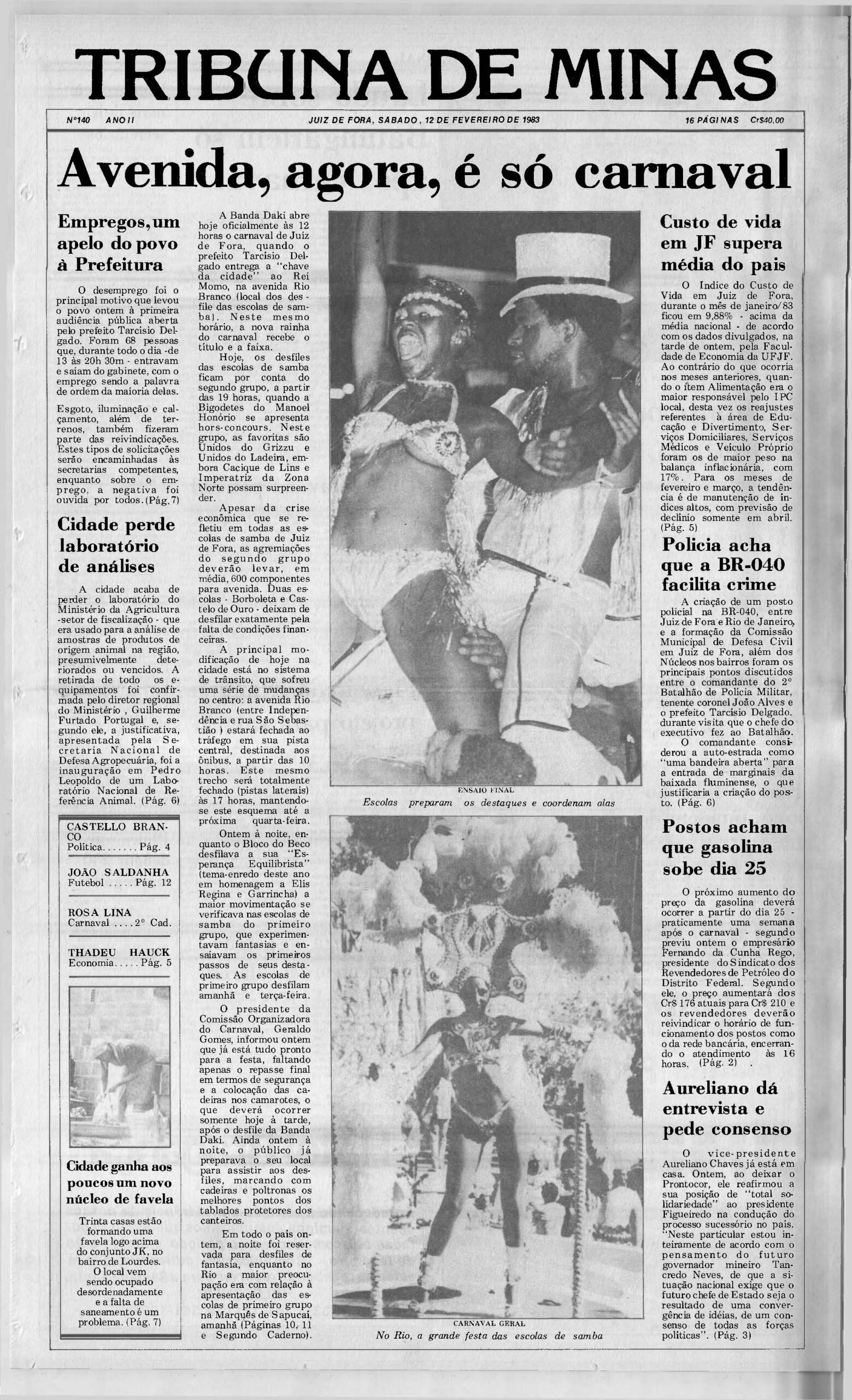 Os desfiles de carnaval eternizados nas ruas 3 carnaval 1983 capa tribuna scaled