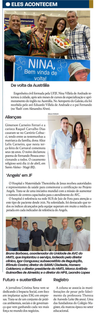 Coluna Cesar Romero - 19 e 20 de fevereiro de 2023 6 eles aconntecem