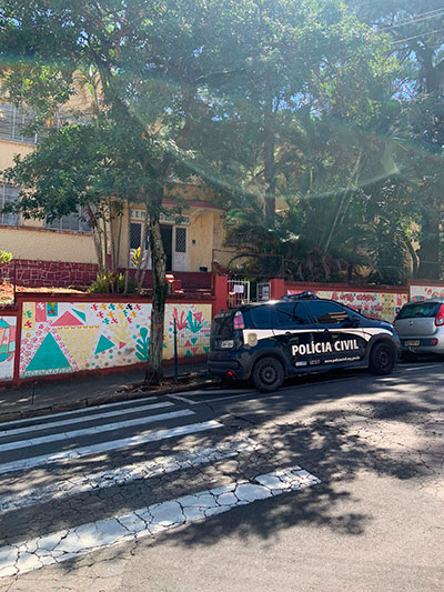 Polícias Civil e Militar comparecem em escola ameaçada de ataque nesta sexta 1 ee francisco bernardino foto davi carlos acacio interna