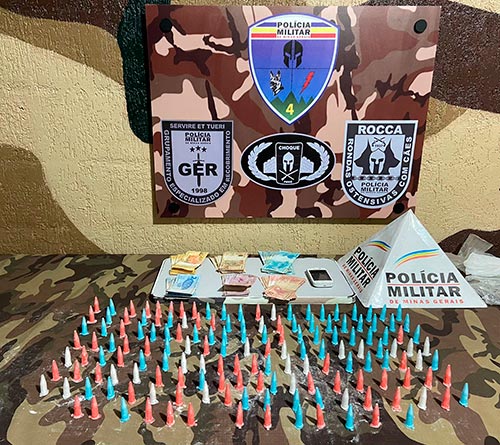 Ações de combate ao tráfico de drogas deixam seis presos em JF 1 trafico vila ideal divulgacao pm