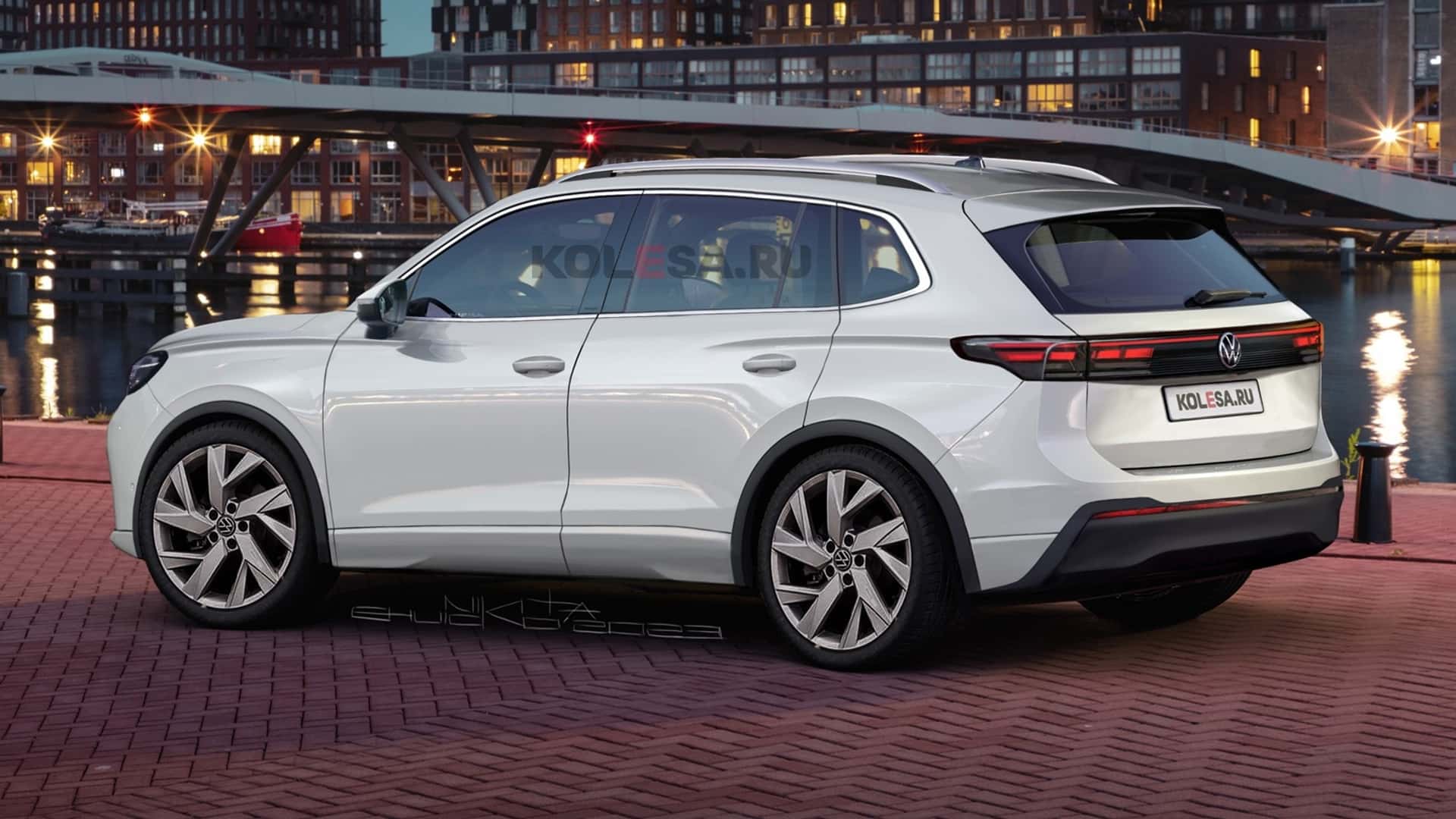 VW Tiguan 2024 ganha a primeira projeção de site russo 1 Primeira projeção do VW Tiguan 2024 (Foto: Kolesa.ru)