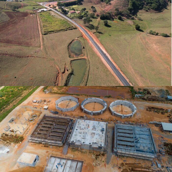 Ubá se destaca com projetos de sustentabilidade e infraestrutura urbana 2 Ao lado, o contorno rodoviário. O investimento da Copasa para as obras de ampliação e melhorias do sistema de esgotamento sanitário, contemplando a construção de uma estação de tratamento de esgoto (ETE)
