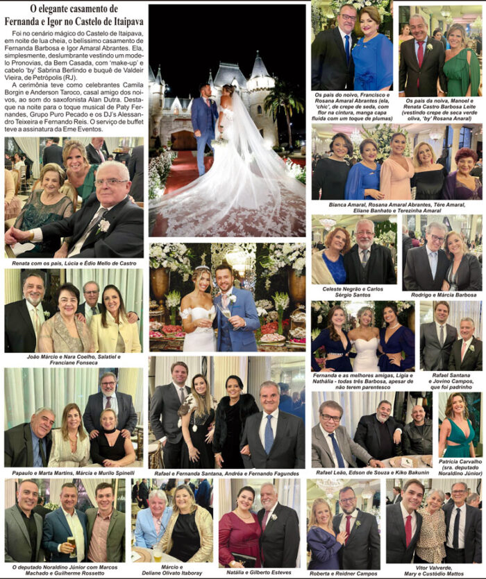 Coluna Cesar Romero - 13 e 14 de agosto de 2023 5 Fernanda Barbosa casamento 130823 5x31 1
