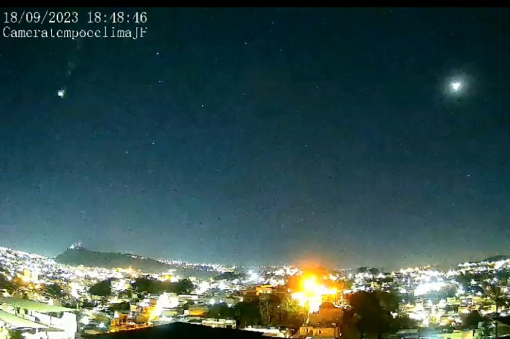 Câmera flagra lixo espacial no céu de Juiz de Fora 1 lixo espacial reproducao redes sociais tempoeclimajf 1