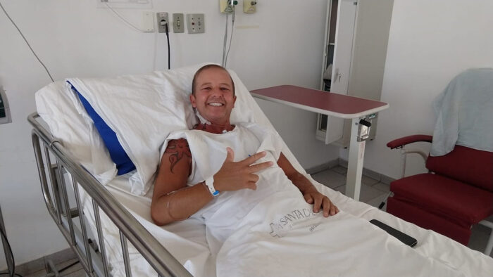Homem recebe notícia de transplante e é 'resgatado' por helicóptero de bombeiros 1 ricardo medeiros transplante rim Leticya Bernadete 1 ok