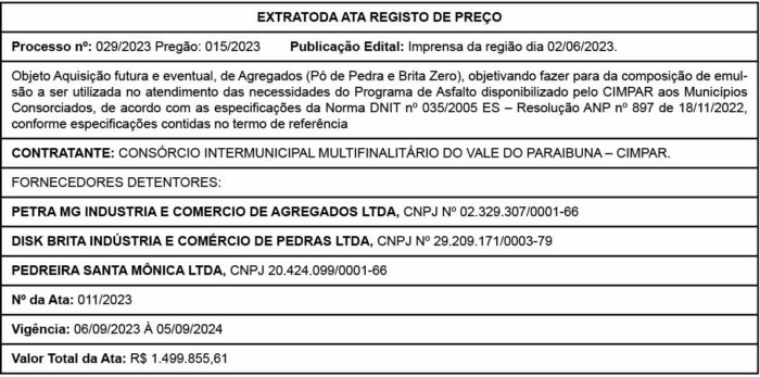 EXTRATODA ATA REGISTO DE PREÇO 4 1 CIMPAR