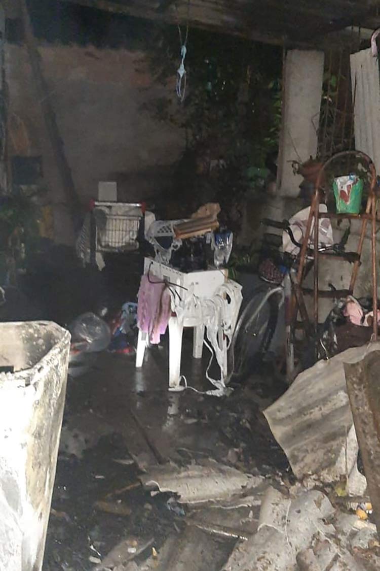 Vazamento de gás de cozinha causa incêndio em residência 1 botijao incendio sao joao del rei 2 divulgacao corpo de bombeiros