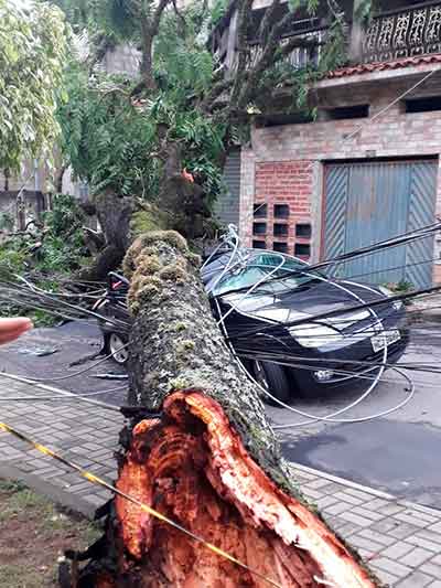 Com 33 ocorrências por causa da tempestade, JF tem mais da metade das chuvas previstas para outubro 1 chuvas Rua Carlos Herculano Couto Francisco Bernardino bombeiros2
