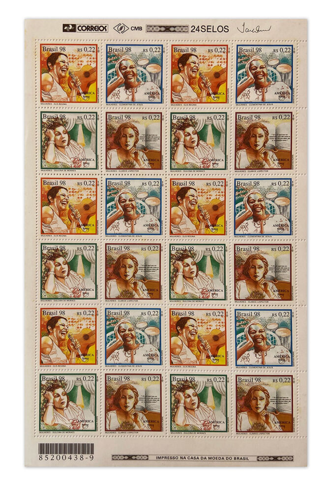 Forum da Cultura recebe exposição sobre carteiros e selos 3 Serie Mulheres Brasil 98 Divulgacao