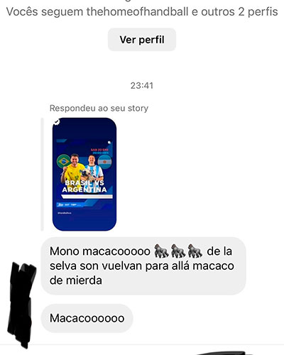 Juiz-forano denuncia caso de racismo em jogo da seleção de handebol 1 racismo handebol thiagus by reproducao instagram editada