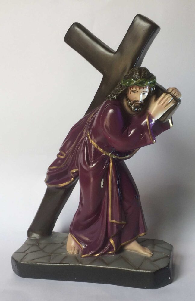 Forum da Cultura exibe mostra com representações da Paixão de Cristo 1 Jesus a caminho do calvario Gesso policromado Juiz de Fora MG DIVULGACAO