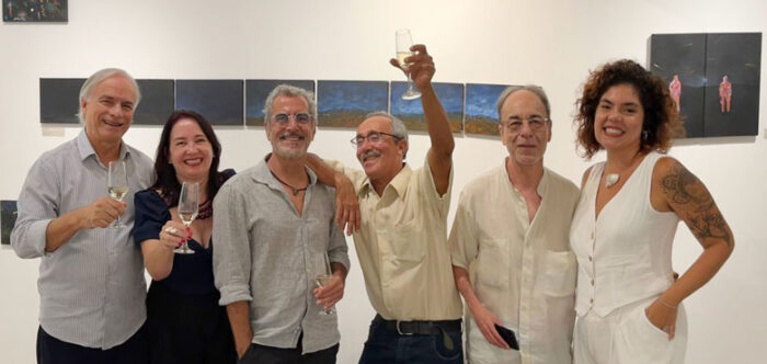 Coluna Cesar Romero - 13/03/2024 5 Luiz Espada Ione Ribeiro Adauto Venturi Walter Sebastiao Ronald Polito e Morgana Almeida 120324 enviada pela Giglia FOTO ANDRE COLOMBO