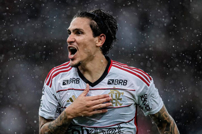 Flamengo tem cinco jogadores entre os mais valiosos do futebol brasileiro 1 Pedro fazendo gol pelo Flamengo