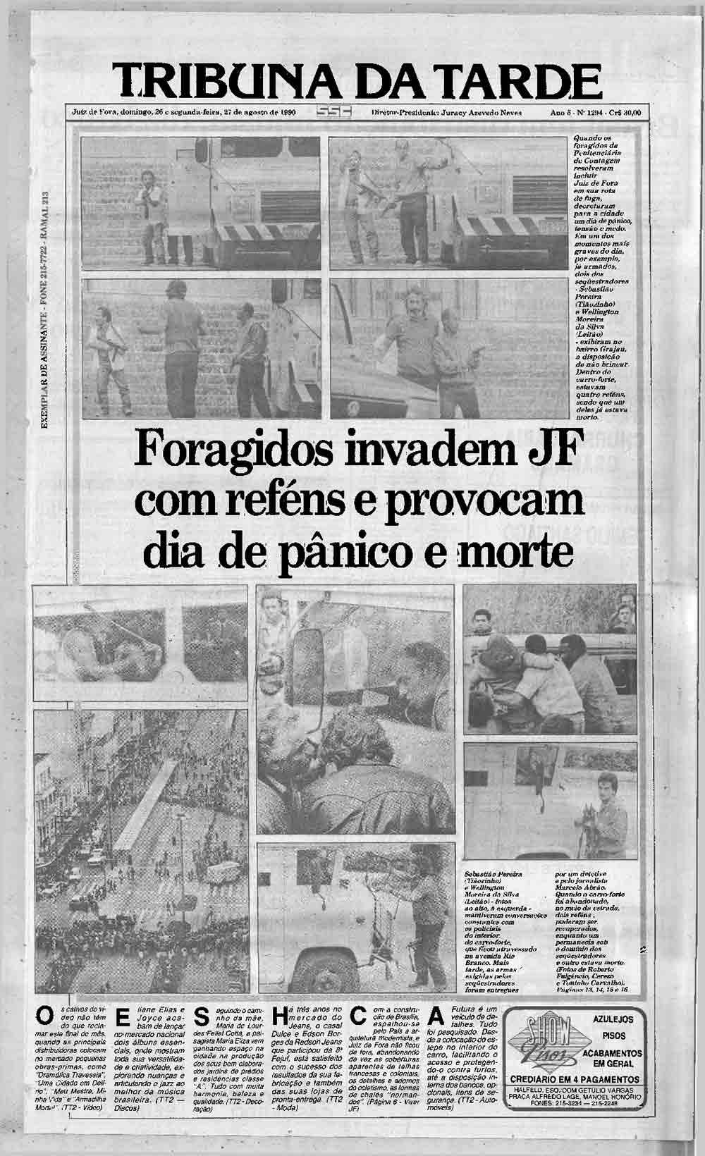 Morre Edgar Soares, refém do maior sequestro que já ocorreu em Juiz de Fora 2 01 MARGARIDAS CAPA 26 e 2708