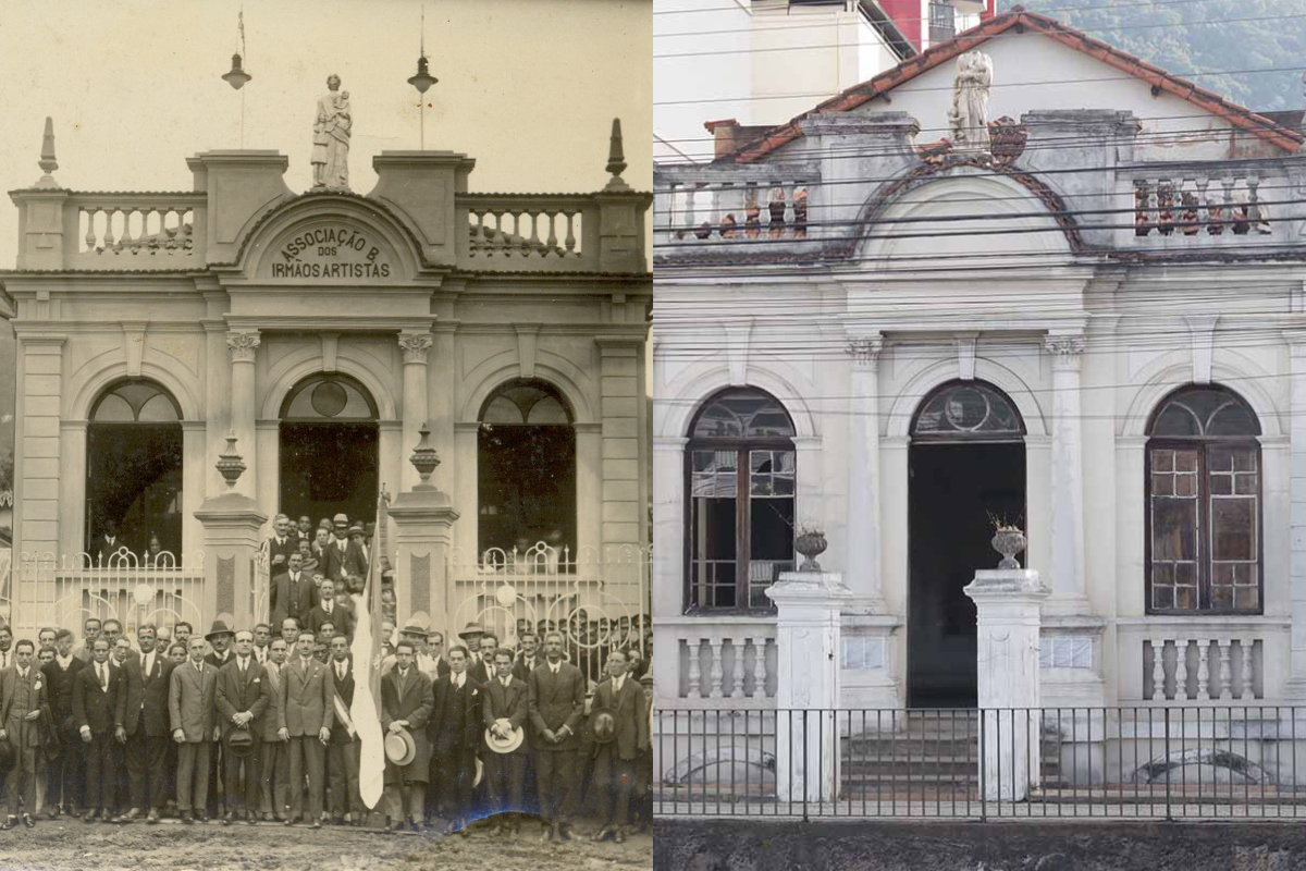 150 anos de imigração italiana: hospedaria recebia famílias em JF 1 Associacao Anita Garibaldi antes e depois acervo e Felipe Couri