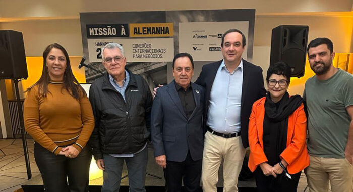 Coluna Cesar Romero - 28 e 29 de abril 6 Henrique Thielman Aurelio Marangon e Flavio Roscoe 260424 missao empresarial alemanha com corte