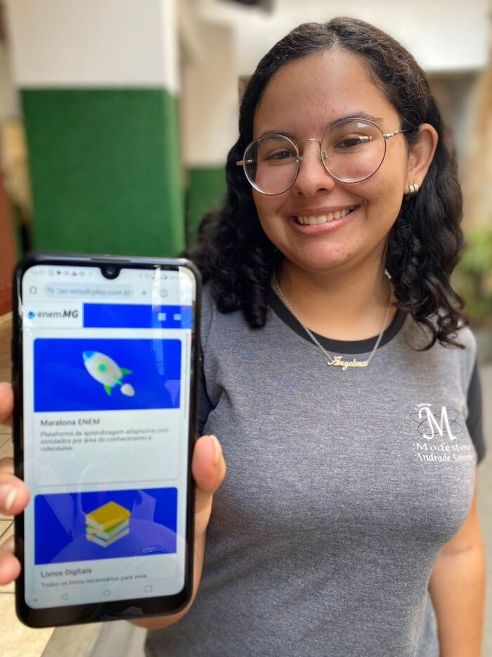 Ferramenta de IA ajuda estudantes da rede estadual a se prepararem para o Enem 2 estudo play angelina inteligencia artificial SEE MG divulgacao