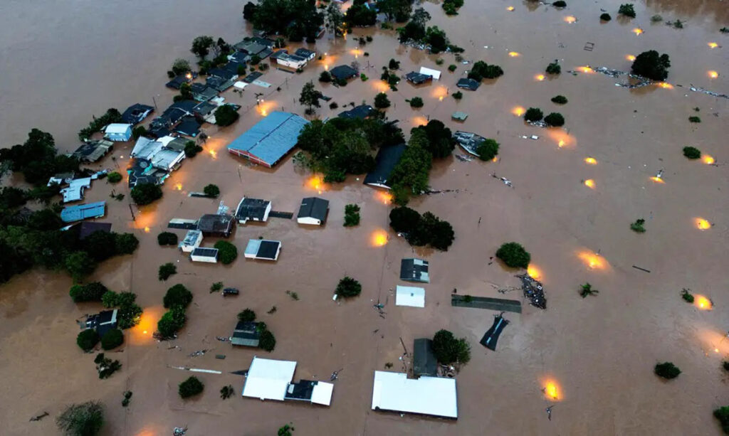 Barragem se rompe parcialmente no Rio Grande do Sul 1 Barragem DiegoVara