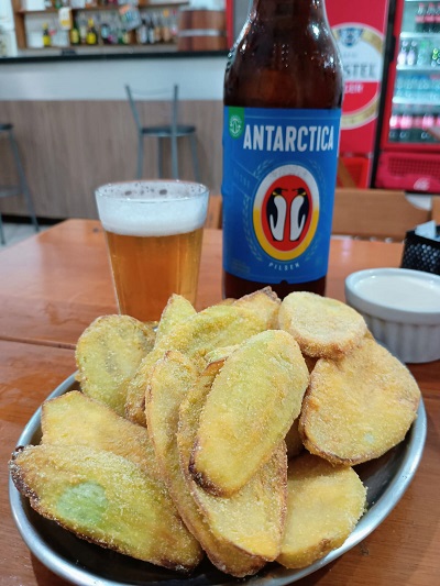 É a vez dos legumes 1 Jilo Empanado Bar do Rogerio