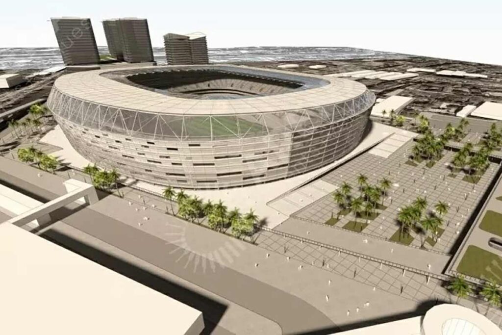 Rodolfo Landim revela a data de inauguração do futuro estádio do Flamengo 1 FLAMENGO GASOMETRO Divulgacao Flamengo