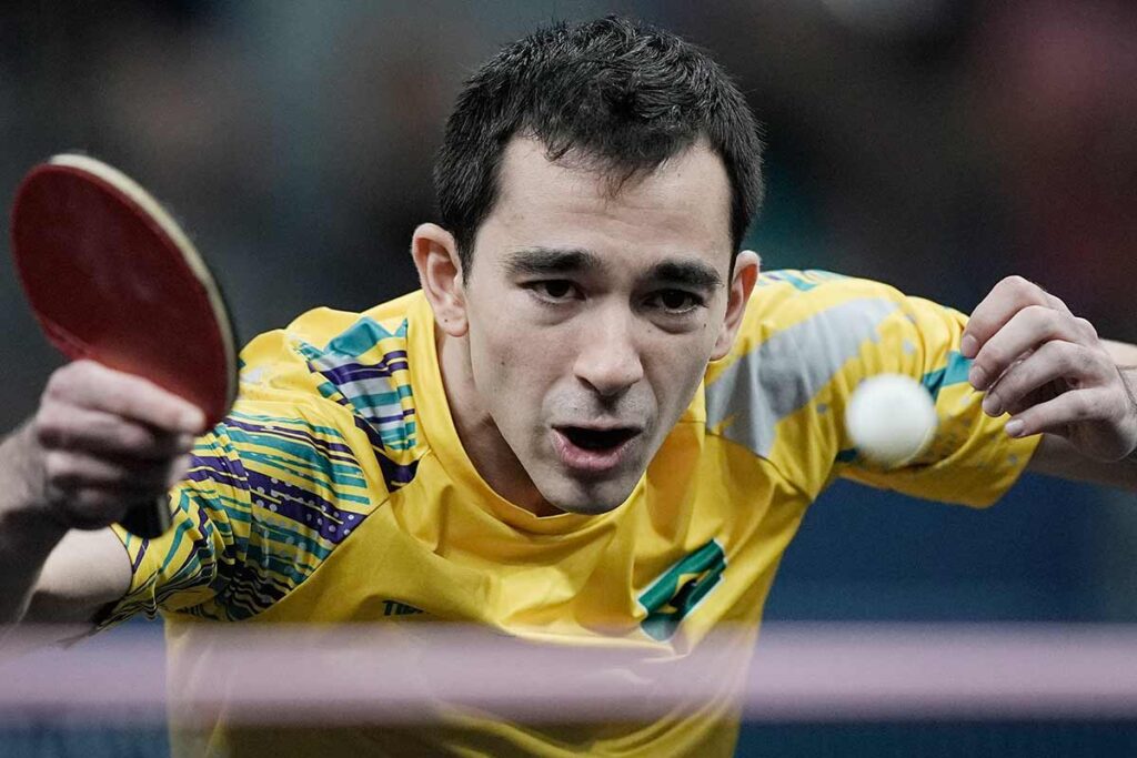 Hugo Calderano faz história e garante medalha inédita no Mundial 1 Hugo Calderano Alexandre Loureiro COB