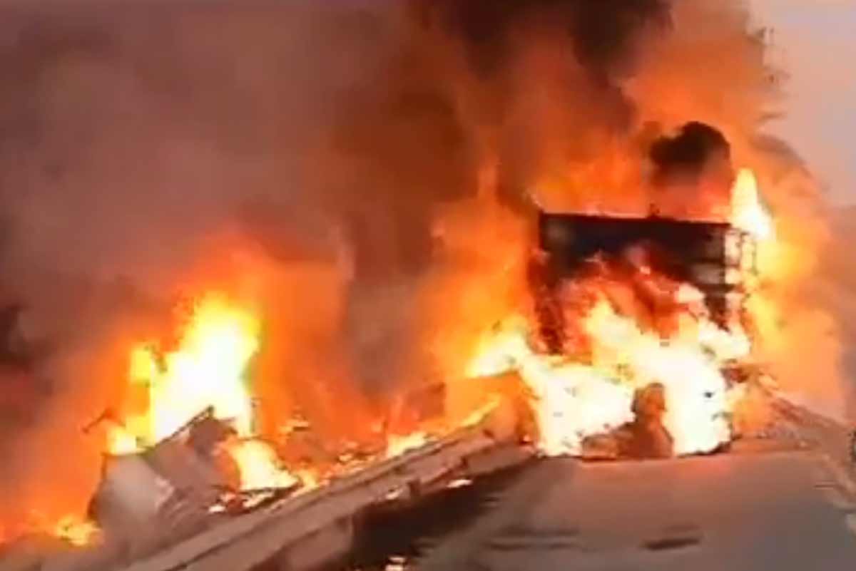incendio BR 267 reproducao redes sociais