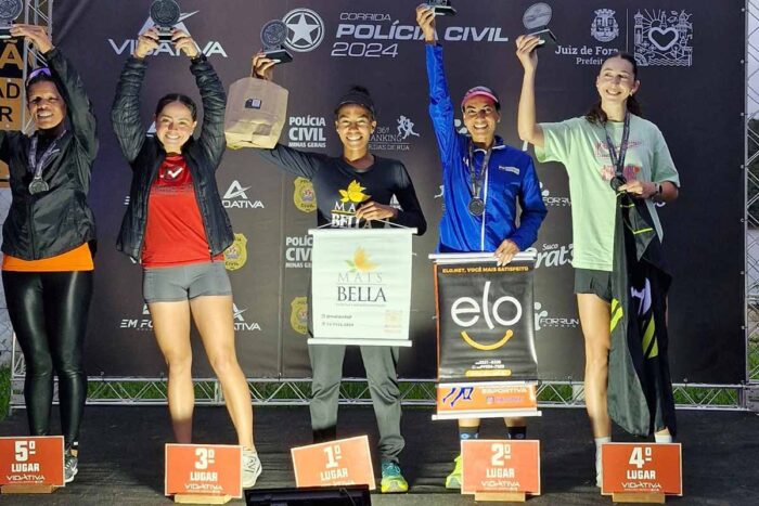 Flávio Stumpf e Aline Barbosa vencem a 1ª Corrida da Polícia Civil 1 Corrida. Arquivo pessoal