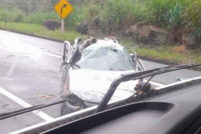 Acidente deixa dois mortos e um ferido na BR-040 1 acidente br 040 rede social