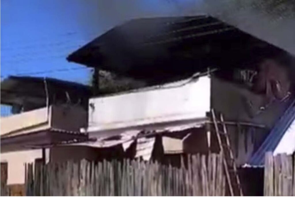 Criança morre após ficar sozinha e casa pegar fogo 1 criança morre após incêndio - reprodução redes sociais