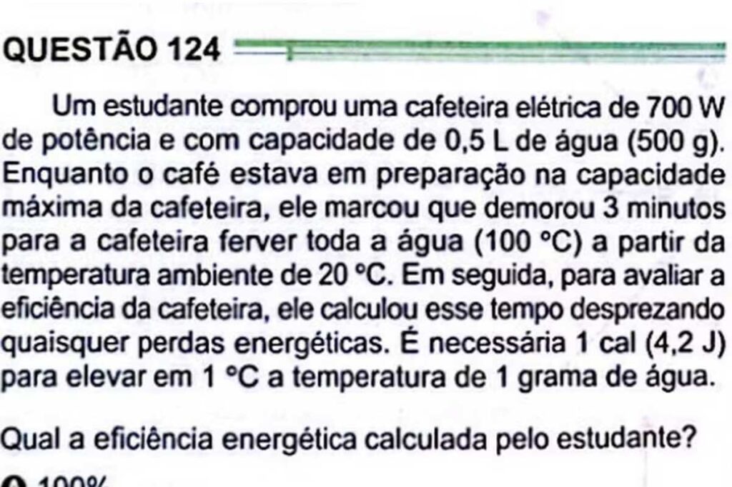Enem: professores defendem que questão de Física seja anulada; entenda 2 enem questao de fisica foto reproducao redes sociais dest