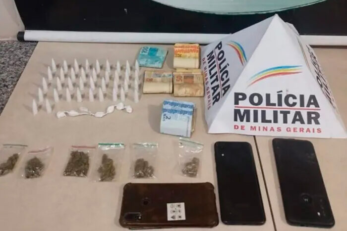 Homem é preso e jovem apreendido em ação contra o tráfico de drogas 1 apreensao pmmg divulgacao editada